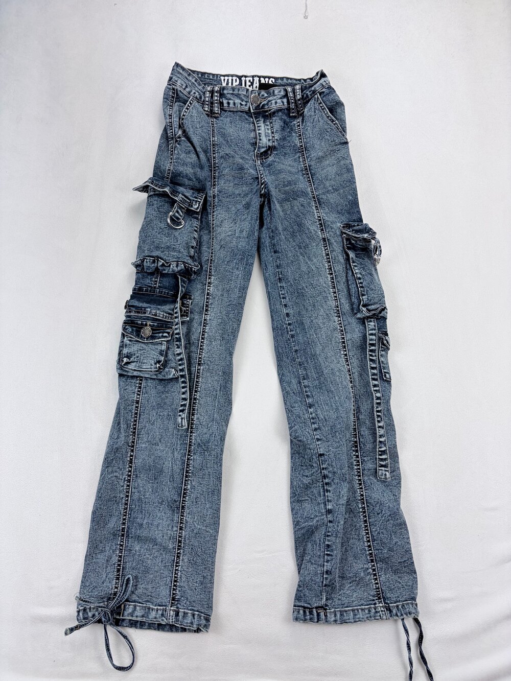 VIP Jeans Women's Cargo Panel Skinny Jeans Size 2 - Picture 2 of 12